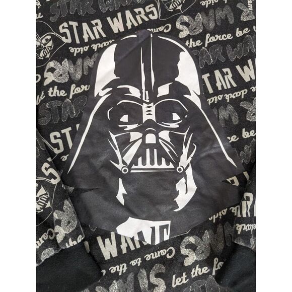 Juniors Star Wars Crewneck Pullover Sweater Darth Vader XL 15-17 Black Grey - Picture 1 of 7